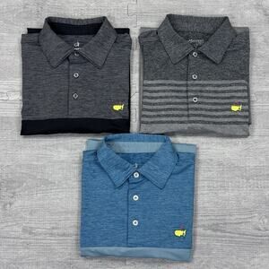 Lot Of 3 Masters Tech Augusta National Golf Polo Shirt Performance Men Sz S EUC